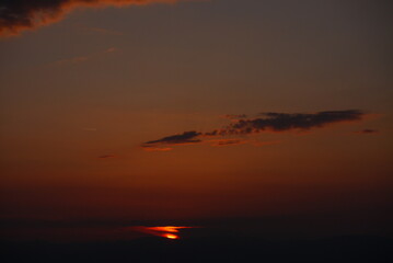 Sonnenuntergang, Himmel, Wolken, 