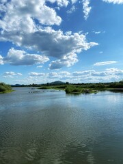 clouds over the lake