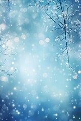 Out of focus blurred winter season abstract nature background with lots of bokeh. ai generative.