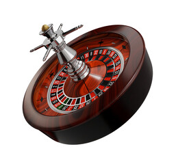 Casino roulette on transparent background 3D render