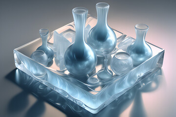 a-brilliant-glass-made-of-ice. generative ai