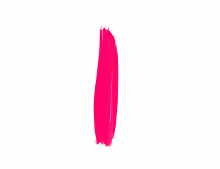 Pink brush concept isolated on white background for art painting
