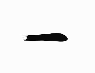 Black stroke brush isolated on white background for art design