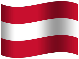 Austria flag waving 3D icon
