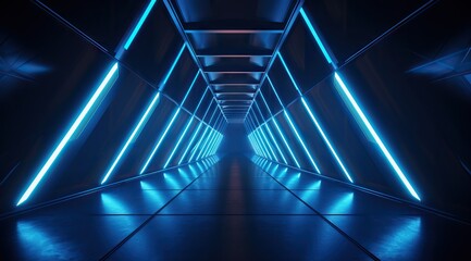 futuristic a neon light lighting, in the style of sharp perspective angles