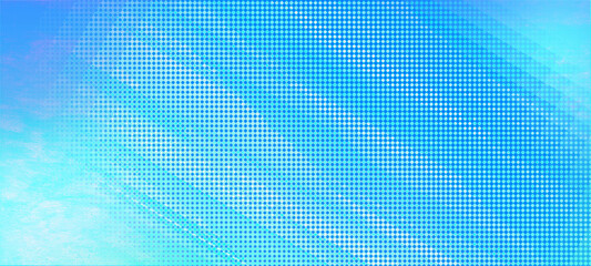 Blue dots pattern background. Empty widescreen backdrop illustration, usable for social media promotions, events, banners, posters, sale, party, and online web Ads
