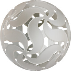 Abstract Geometric Shape: Frosted Glass 3D Render with Modern Elegance