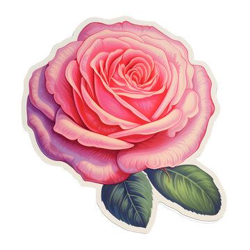 Sticker decal pink flower rose in barbie style. Love illustration isolated. Png file illustration with transparent background.
Pink color. Valentine's Day. National Barbie Day March 9