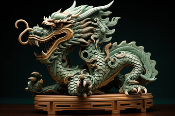 chinese dragon statue