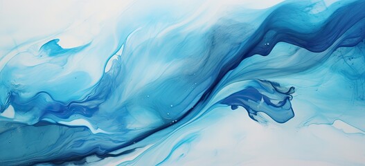 Fototapeta na wymiar ocean wave background, water color abstract photo Generative AI