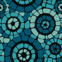 Abstract stone seamless geometric circle wall pattern for wrapping paper and kids clothes print and summer