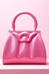 pink purse with pink background