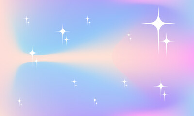 Gradient unicorn rainbow background. Iridescent holographic dreamy background. Vector illustration