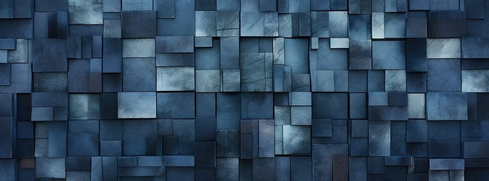 dark gray concrete wall in dark background, in the style of cubist geometric shapes