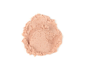 Meat Paste Isolated, Tuna Pate Smear, Chopped Liver Mousse, Fish Paste on White