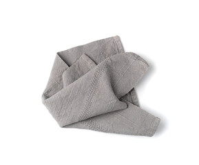 Grey Linen Napkin Cloth, Vintage Folded Tablecloth, Natural Eco Textile, Linen Napkin