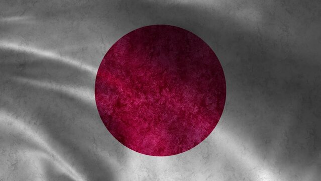 Flag of the japan waving animation. looping National japan flag animation background.