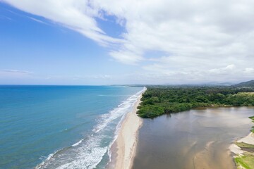 Deserted beaches and coastline near Palomino, Colombia