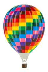 Fototapeta premium Aerostat, air balloon. 3D rendering isolated on transparent background