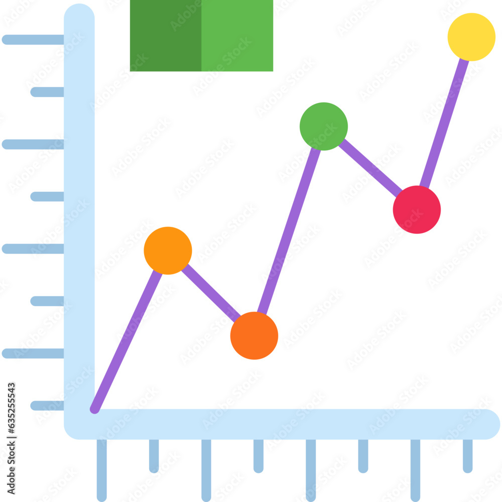 Wall mural Line graph Icon