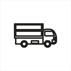 truck vector icon line template