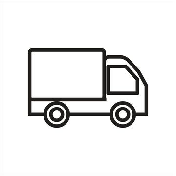 truck vector icon line template