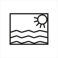 sunset vector icon line template