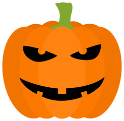 Halloween carved pumpkin icon.