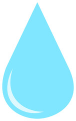 Blue water drop icon. 