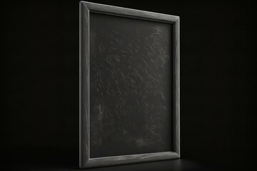A blackboard with a black background. Generative AI