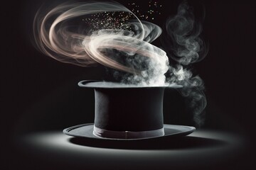 Referring to a magical trick performed by a magician, taken out from a hat. Generative AI