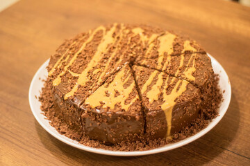 Pastel de chocolate orgánico