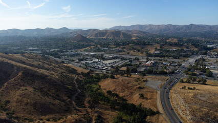 Fototapeta premium Aerial View of Thousand Oaks and Conejo Valley, Ventura County, California