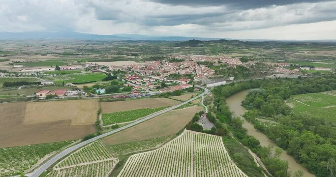 aerial view of Briones La Rioja Spain