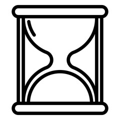 hourglass end icon, line icon style