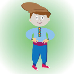 cartoon character boy in a cap