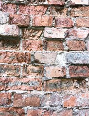 Old rough brick walls texture background architecture 