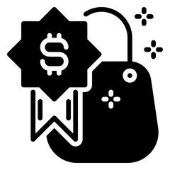 Price icon, glyph icon style