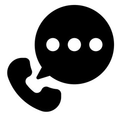 Telephone icon, glyph icon style