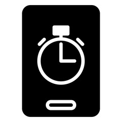 time icon, glyph icon style