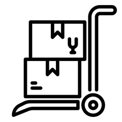 Trolley icon, line icon style