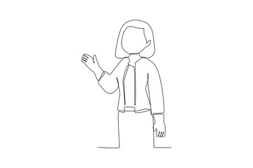 Continuous one line drawing Happy Teacher's day Vector art for congratulation cards, banners and flyers. International teacher's day concept. Doodle vector illustration.