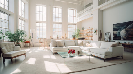 living room, clean room, white interior