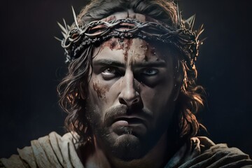 Crowned in Suffering: Hyper-Realistic Rendering of Jesus Christ with Thorns
