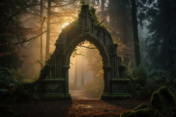 Mystical Forest Portal: A Glowing Gateway to Enchantment
