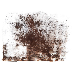 rusty metallic stain transparent background