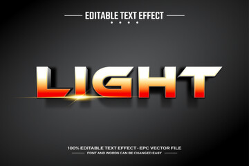 Light 3D editable text effect template