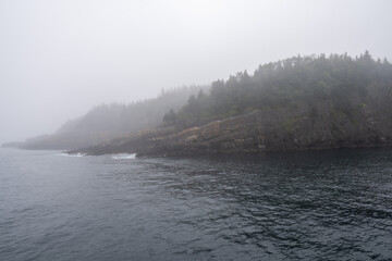misty morning on the sea