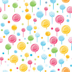 Seamless Colorful Lollipop Pattern. Seamless pattern of Lollipop in colorful style. Add color to your digital project with our pattern!