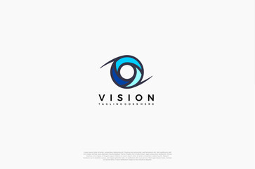 Eye Logo media icon, Vision, eyecare, logotype concept idea. Vector Design template element